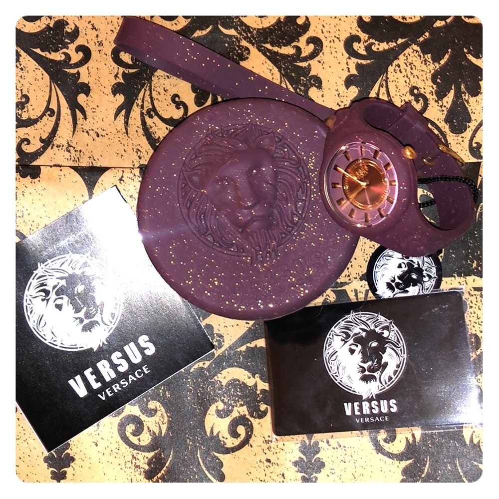 Versace Versus Maroon silicone Watch. Unisex